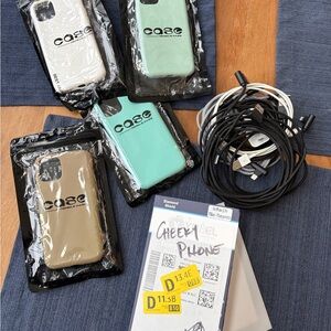 Bundle of cases, screen protectors and chargers